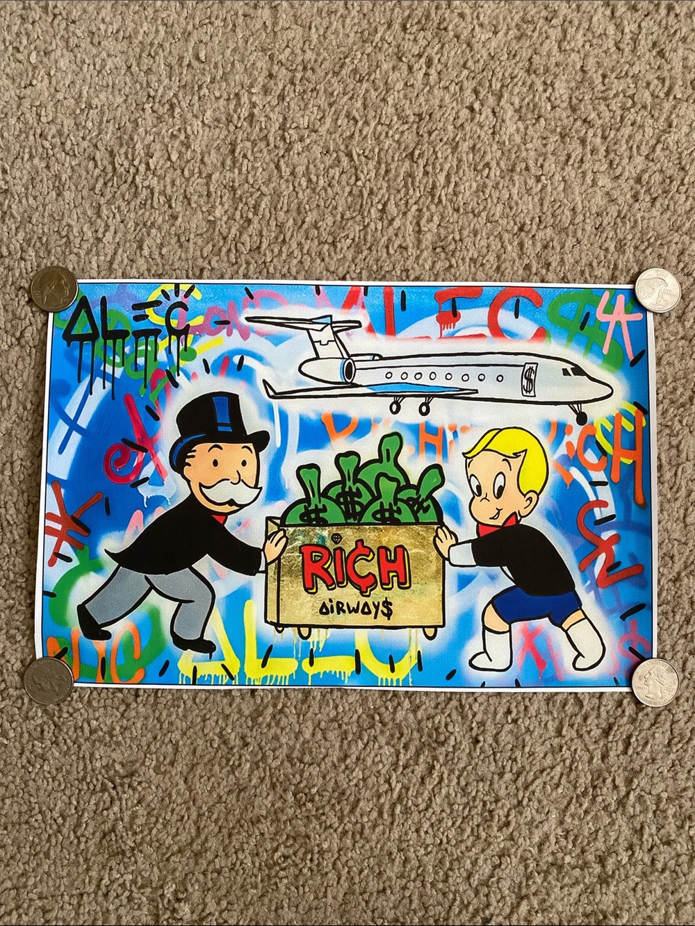 Pop Art Canvas - Colorful Graffiti Illustration